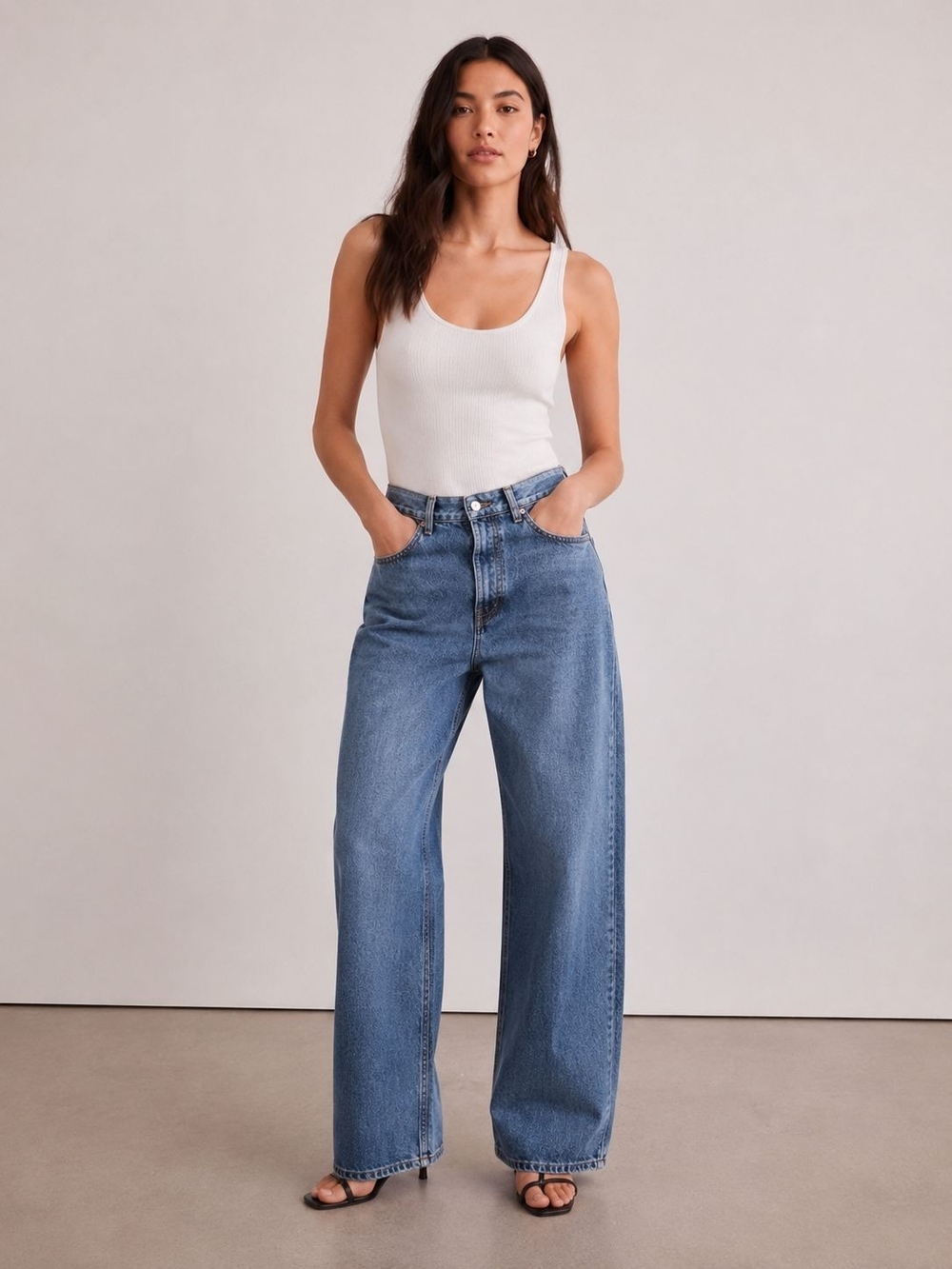 NWT Etica Stanton Relaxed Wide Leg Jeans Fistral Size 29